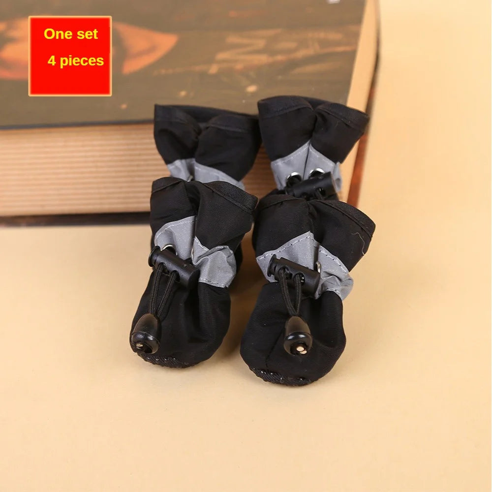 4 Pcs Waterproof Dog Shoes - Non-Slip Rain Boots for Pets