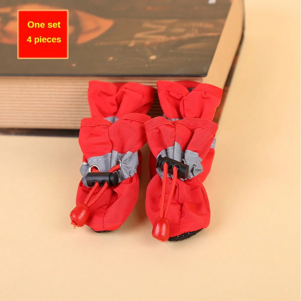 4 Pcs Waterproof Dog Shoes - Non-Slip Rain Boots for Pets