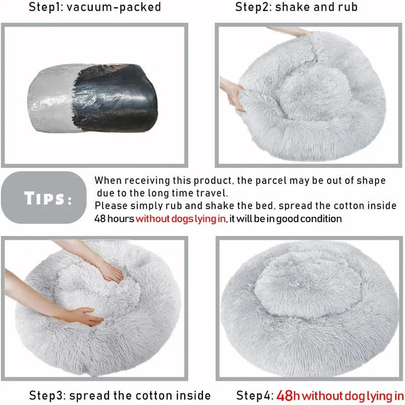 Round Pet Bed for Large Dog Bed Super Soft