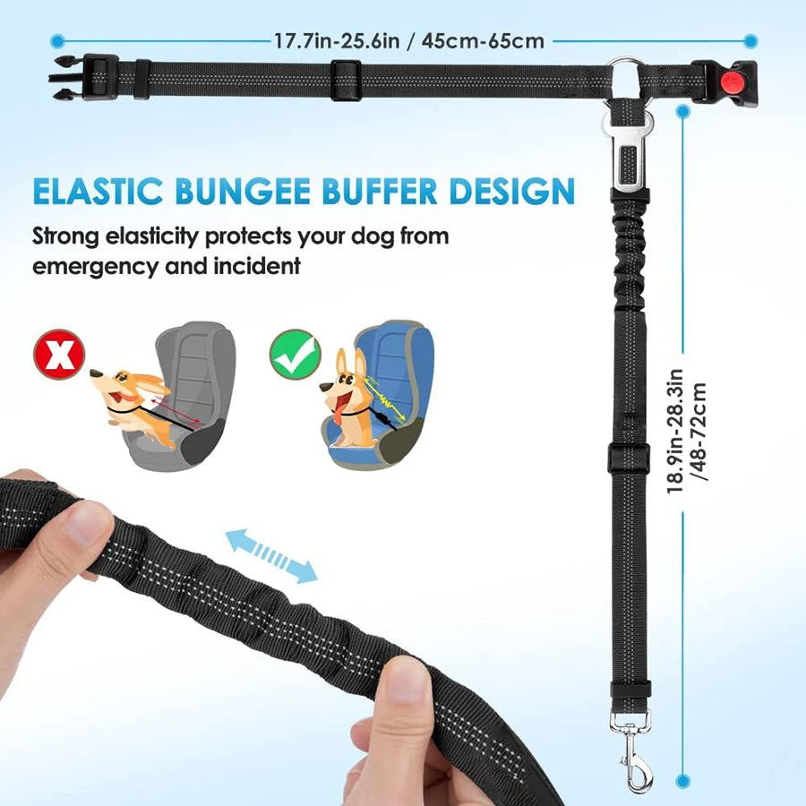 Dog car seat belt adjustable