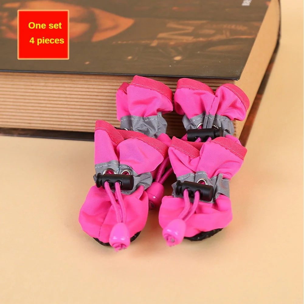 4 Pcs Waterproof Dog Shoes - Non-Slip Rain Boots for Pets