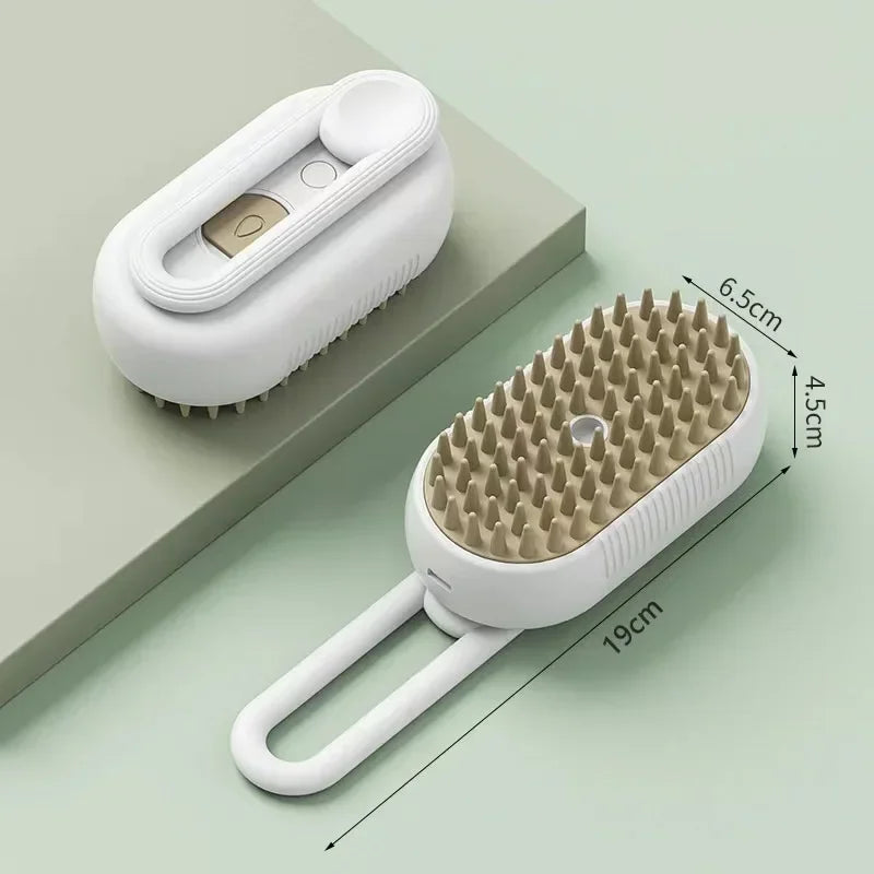 3-in-1 Steamy Silicone Massage Grooming Brush for Cats and Dogs