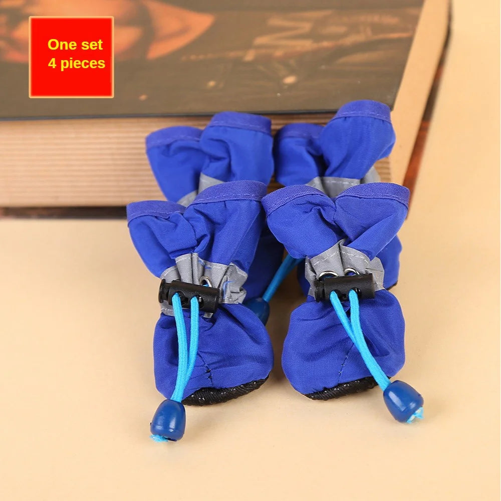 4 Pcs Waterproof Dog Shoes - Non-Slip Rain Boots for Pets