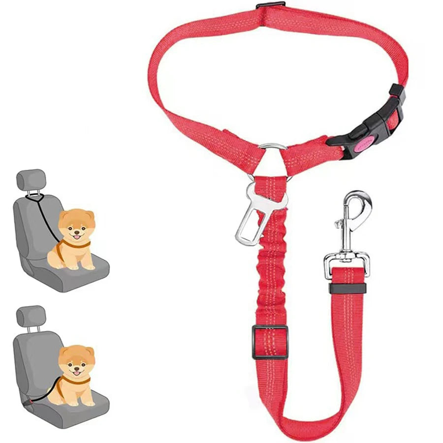 Dog car seat belt adjustable