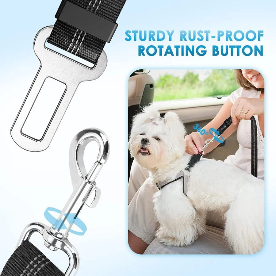 Dog car seat belt adjustable