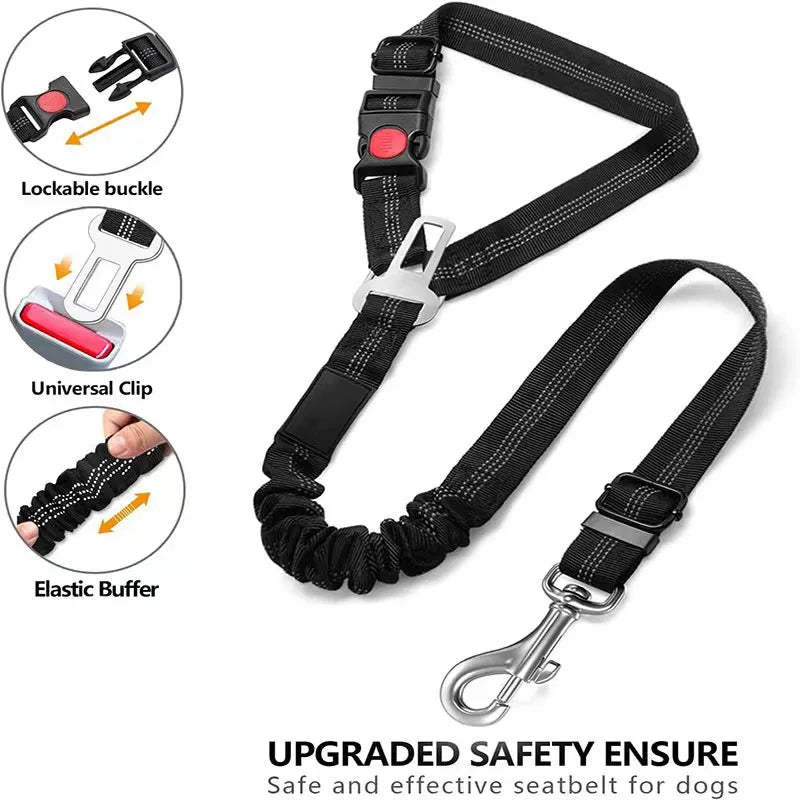 Dog car seat belt adjustable