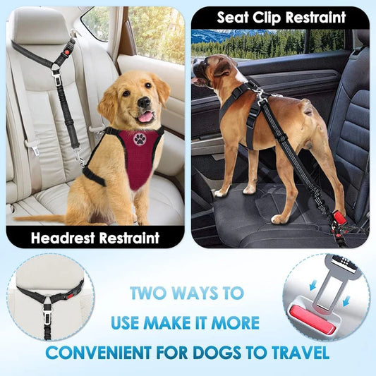 Dog car seat belt adjustable